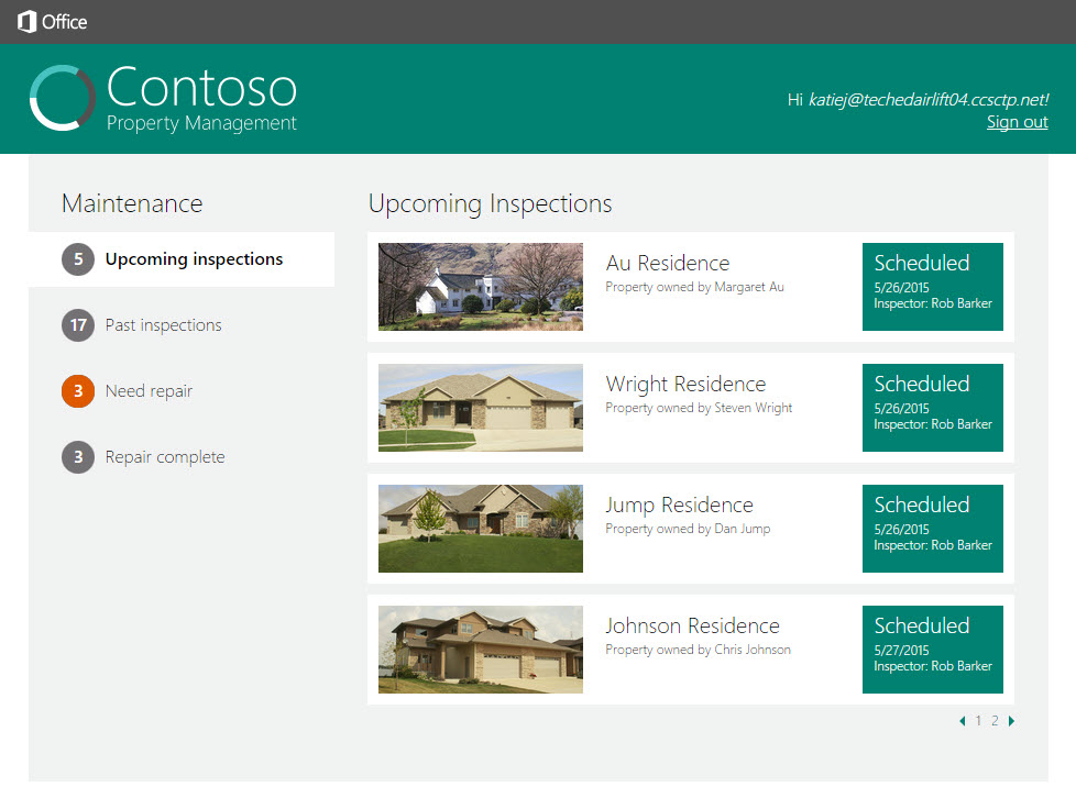 GitHub OfficeDev/PropertyInspectionCodeSample [ARCHIVED] The